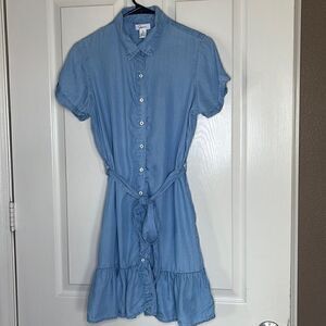 Japra blue summer shirt dress 100% tencel size s